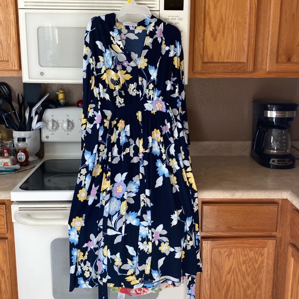Blue floral dress